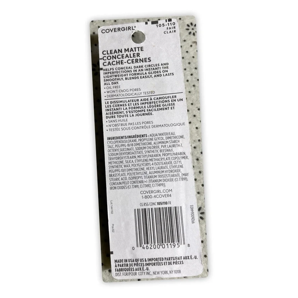 Covergirl Clean Matte‎ Concealer Oil Free, 105 - 110 Fair